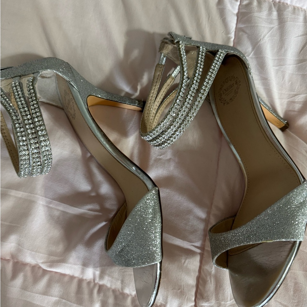 Sparkling Silver Rhinestone Heels